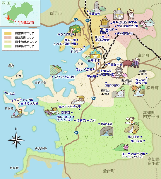 宇和島城周辺MAP